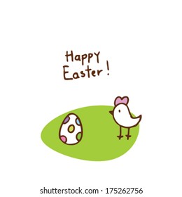 easter egg, happy easter card cute doodle design element