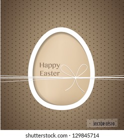 Easter egg, happy easter card. Vector illustration.