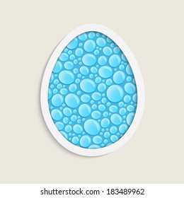 Easter egg. Happy easter card. Vector illustration.