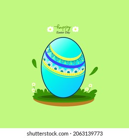 Easter egg. Happy easter day design logo vector illutration background