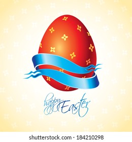 Easter Egg. Happy Easter greeting card.