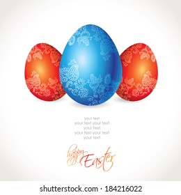 Easter Egg. Happy Easter greeting card.