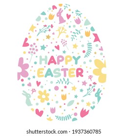 Easter egg, happy easter greeting card