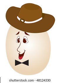 Easter egg in the hat