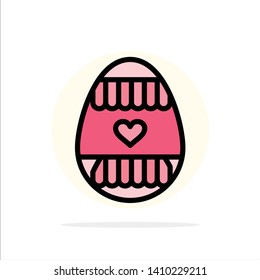 Easter Egg, Egg, Holiday, Holidays Abstract Circle Background Flat color Icon
