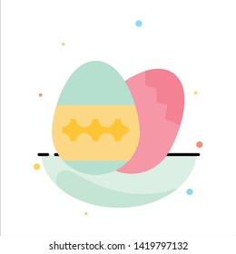 Easter Egg, Egg, Holiday, Holidays Abstract Flat Color Icon Template
