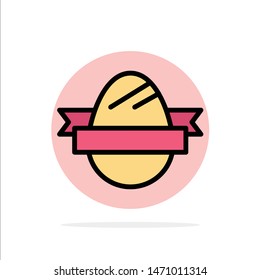 Easter Egg, Egg, Holiday, Holidays Abstract Circle Background Flat color Icon. Vector Icon Template background