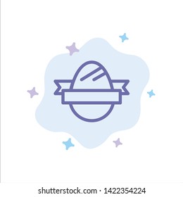 Easter Egg, Egg, Holiday, Holidays Blue Icon on Abstract Cloud Background