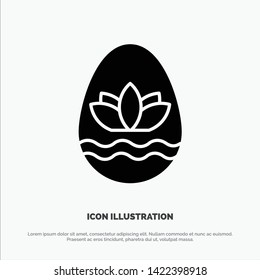 Easter Egg, Egg, Holiday, Holidays solid Glyph Icon vector