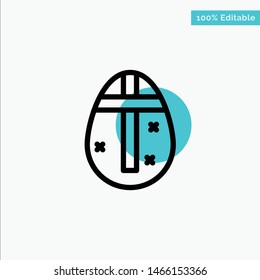 Easter Egg, Egg, Holiday, Holidays turquoise highlight circle point Vector icon. Vector Icon Template background