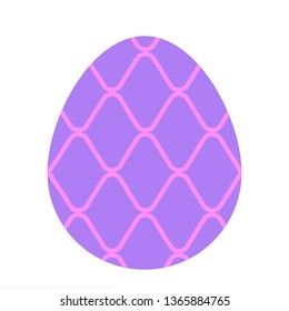 Easter egg for the holiday in honor of Easter colors purple