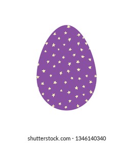 Easter egg holiday style design with nice little magic stars. Egg hunt decoration.