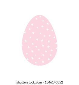 Easter egg holiday style design with nice little magic stars. Egg hunt decoration.