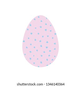 Easter egg holiday style design with nice little magic stars. Egg hunt decoration.