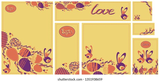 Easter egg holiday yellow rabbit