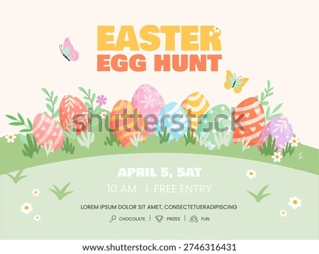 Easter egg hunt event flyer
