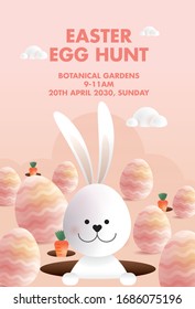 easter egg hunt invitation card/banner/poster design template vector/illustration