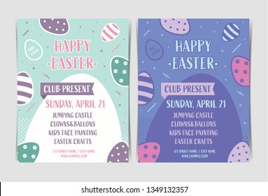 Easter egg hunt invitation template. Vector illustration. - Powered by Shutterstock - Get 15% off with code: PIKWIZARD15