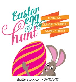 Easter egg hunt isolated on transparent background. EPS 10