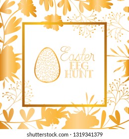 easter egg hunt label isolated icon