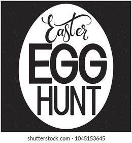 Easter Egg Hunt lettering. Hand written Easter phrases. Seasons Greetings