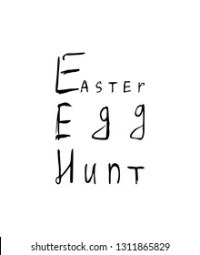 Easter Egg Hunt Lettering Hand Drawn Stock Vector (Royalty Free ...