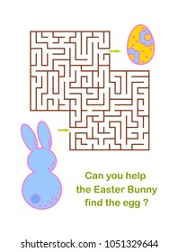 Easter Egg hunt maze or labyrinth game for children poster