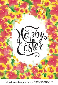 Easter egg hunt party vector poster design template. Concept for banner, flyer, invitation, greeting card, holiday backgrounds.