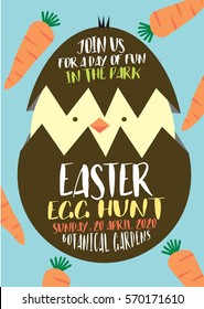 Easter Egg Hunt Poster/ Invitation Template Vector/illustration