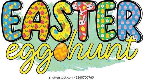 Easter Egg hunt Easter Sublimation T-shirt Design