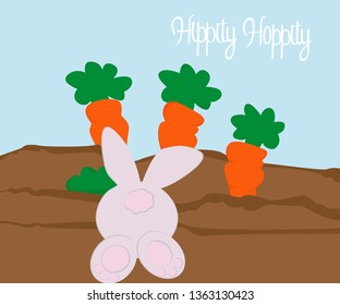 easter egg hunt template greeting vector illustration