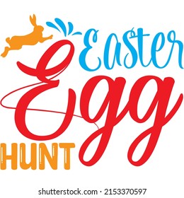 Diseño de camisetas de la Caza de Huevos de Pascua, archivo vectorial.