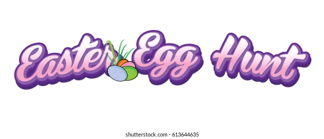 Easter Egg Hunt Vector Headline Logo