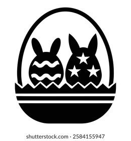 Easter egg hunt vector icon.