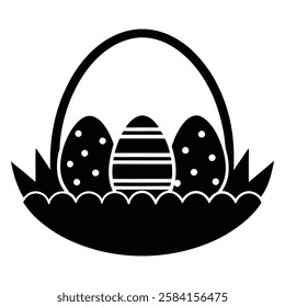 Easter egg hunt vector icon.