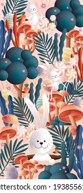 easter egg hunt vector and illustration