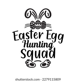 Diseño de camiseta de la brigada de caza de huevos de Pascua