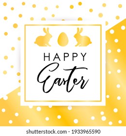 Easter. Egg hunting. Trendy vector art template suitable for social media posts, mobile apps, banners design. Spring holidays. Happy Easter