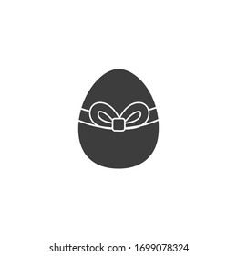 Easter egg icon black isolated