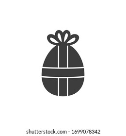 Easter egg icon black isolated