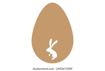 Easter Egg Icon Black Line | Painted Eggs Illustration | Happy Easter Hunt Symbol | Holiday Logo | April 