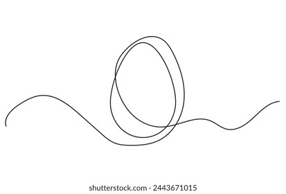Easter Egg Icon Black Line | Painted Eggs Illustration | Happy Easter Hunt Symbol | Holiday Logo | April 