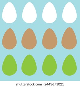 Easter Egg Icon Black Line | Painted Eggs Illustration | Happy Easter Hunt Symbol | Holiday Logo | April 