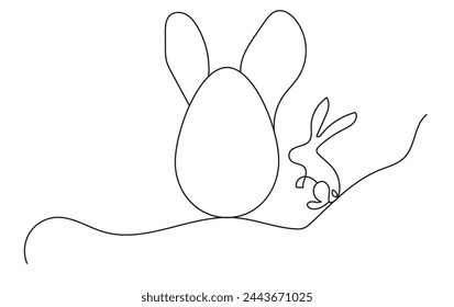 Easter Egg Icon Black Line | Painted Eggs Illustration | Happy Easter Hunt Symbol | Holiday Logo | April 