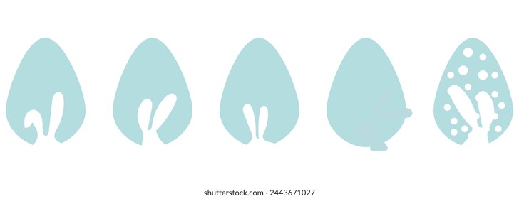Easter Egg Icon Black Line | Painted Eggs Illustration | Happy Easter Hunt Symbol | Holiday Logo | April 