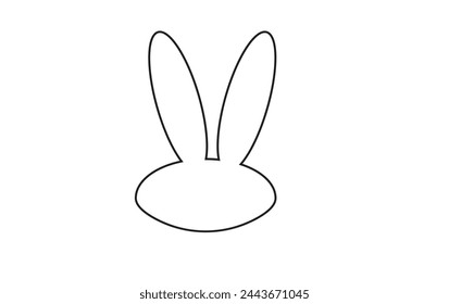 Easter Egg Icon Black Line | Painted Eggs Illustration | Happy Easter Hunt Symbol | Holiday Logo | April 