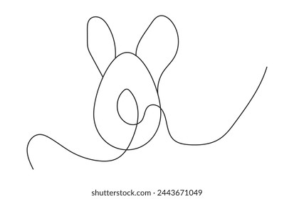 Easter Egg Icon Black Line | Painted Eggs Illustration | Happy Easter Hunt Symbol | Holiday Logo | April 
