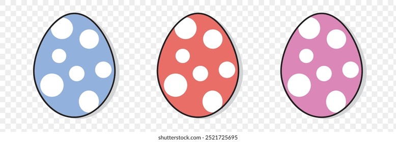 Easter Egg Icon Black |Painted Eggs Illustration |Happy Easter Hunt Symbol |Holiday Logo |April Spring Sign| Isolated |Variations