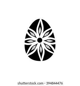 Easter egg icon black vector illustration