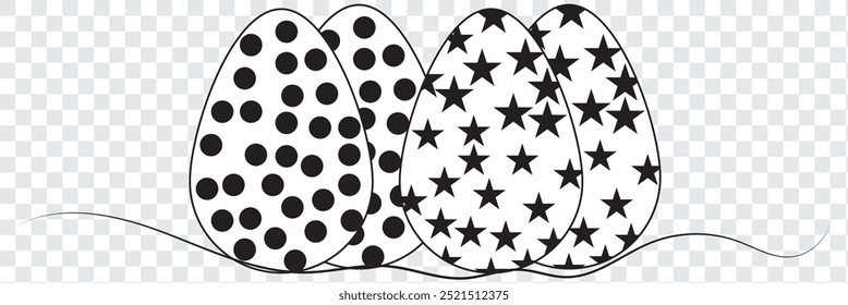 Easter egg icon continuous line drawing, vector illustration. Easter egg line drawing icon. EPS 10.